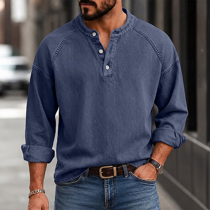 Harvey | Vintage-Washed Henley Shirt