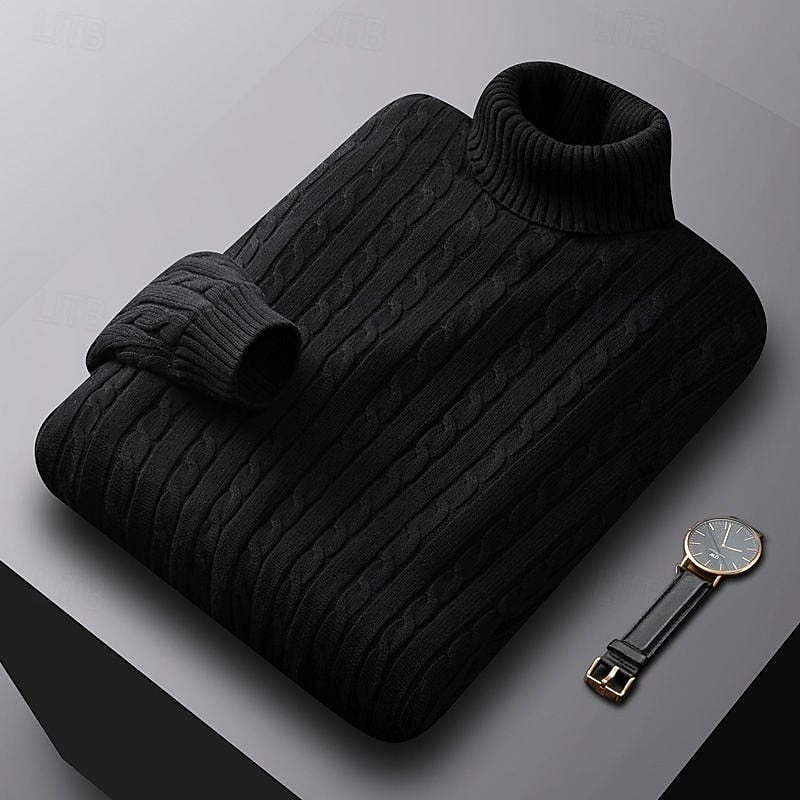 Thatcher | Cable-Knit Turtleneck Sweater
