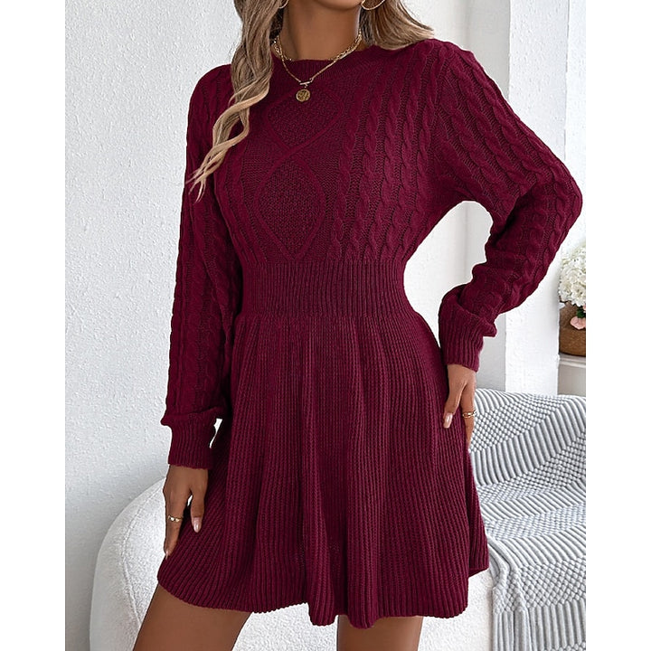 Marceline | Cable-Knit Christmas Sweater Dress