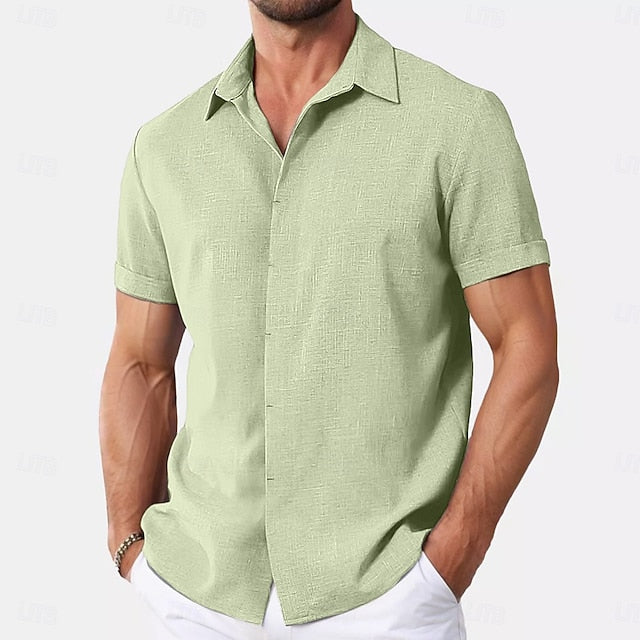 Douglas | Men's Linen Short Sleeve Shirt