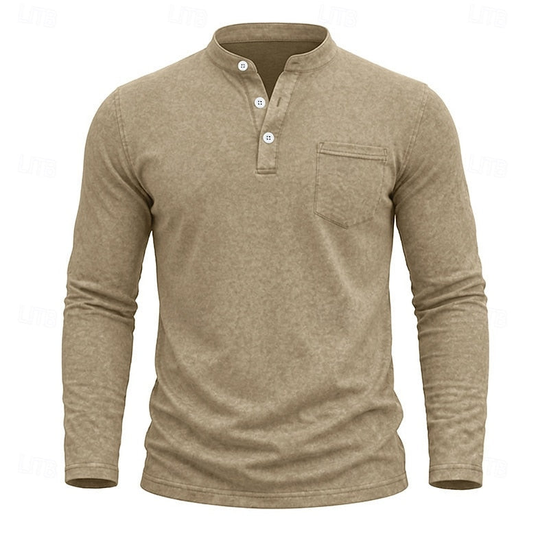 Quentin | Classic Long-Sleeve Henley Shirt