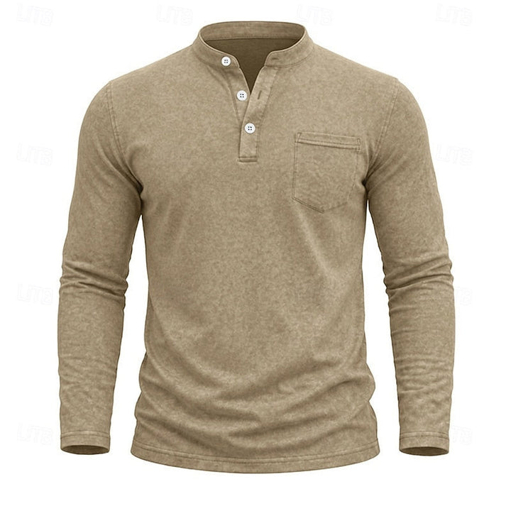 Quentin | Classic Long-Sleeve Henley Shirt