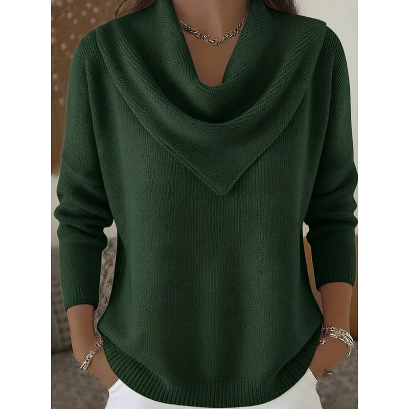 Maren | Draped Cowl-Neck Sweater