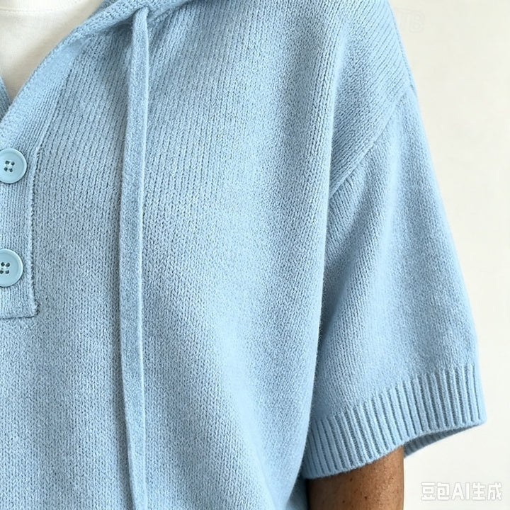 Marina | Relaxed Hooded Button Pullover