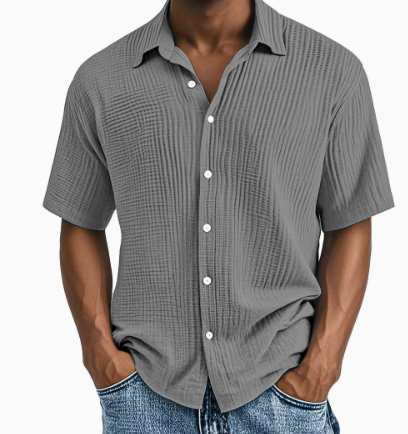 Todd | Men's Textured Waffle Short Sleeve Shirt