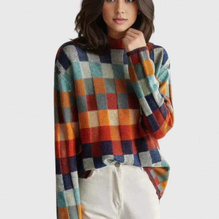 Astrid | Cozy Patchwork Sweater