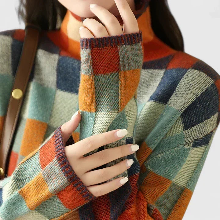 Astrid | Cozy Patchwork Sweater