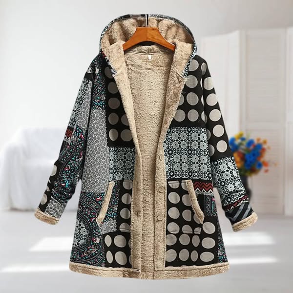 Leonora | Hooded Patchwork Coat