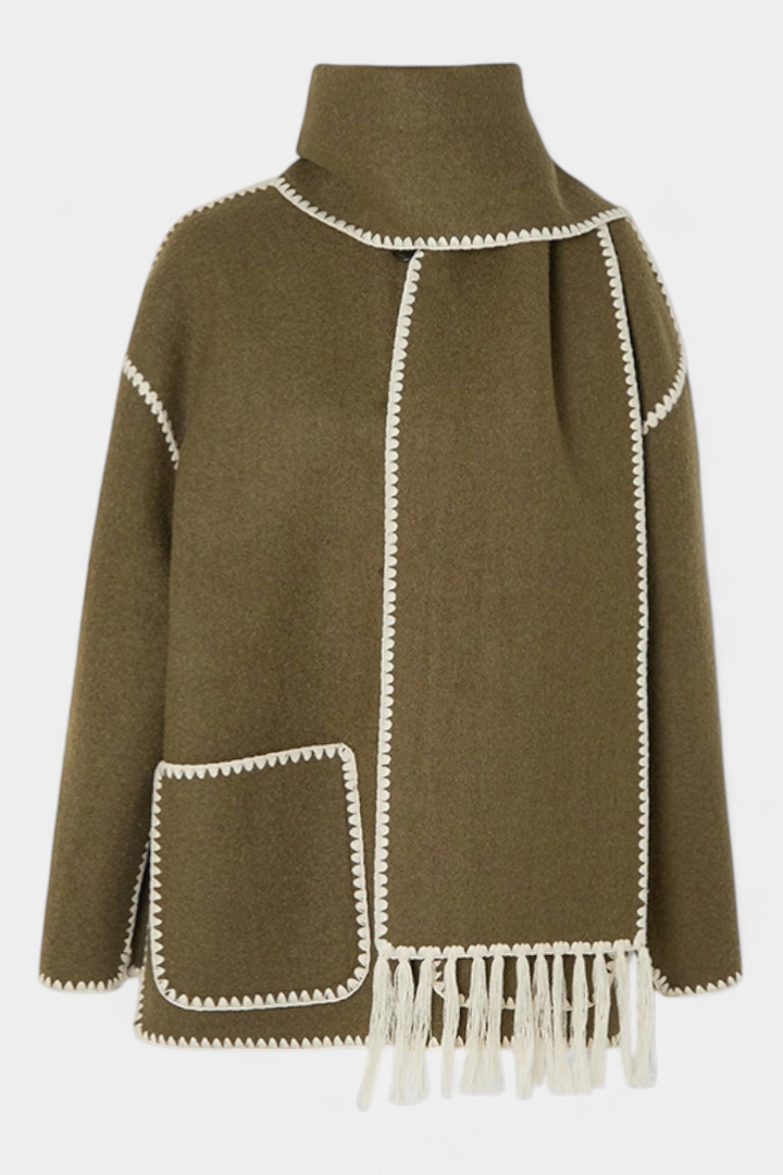 Solene | Scarf-Collar Wrap Coat