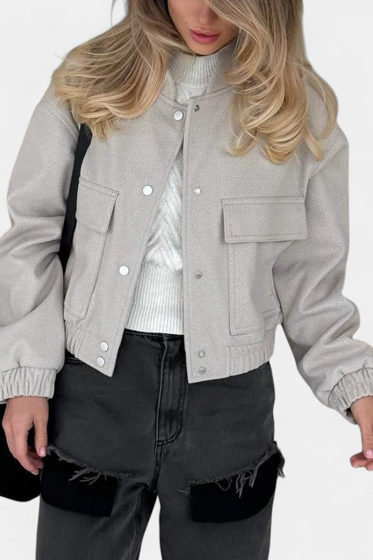 Cara | Cropped Bomber Jacket
