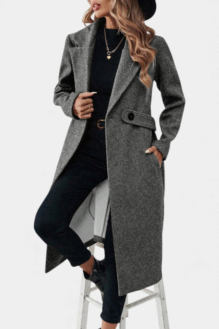 Verena | Classic Belted Long Overcoat