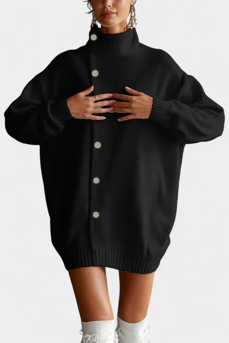 Sybil | Relaxed High-Neck Cardigan