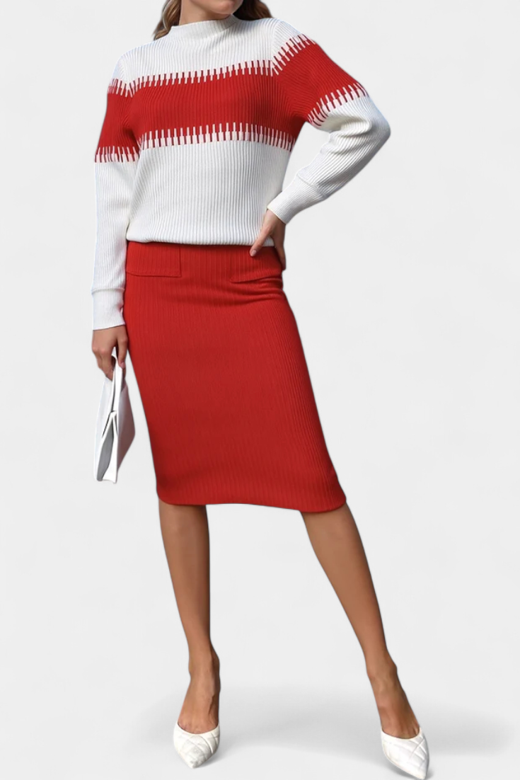 Yolanda | Color-Block Two-Piece Set