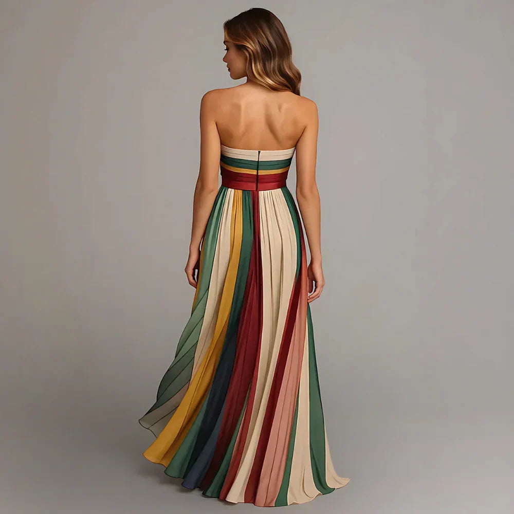 Ottilie | Flowing Striped Maxi Dress