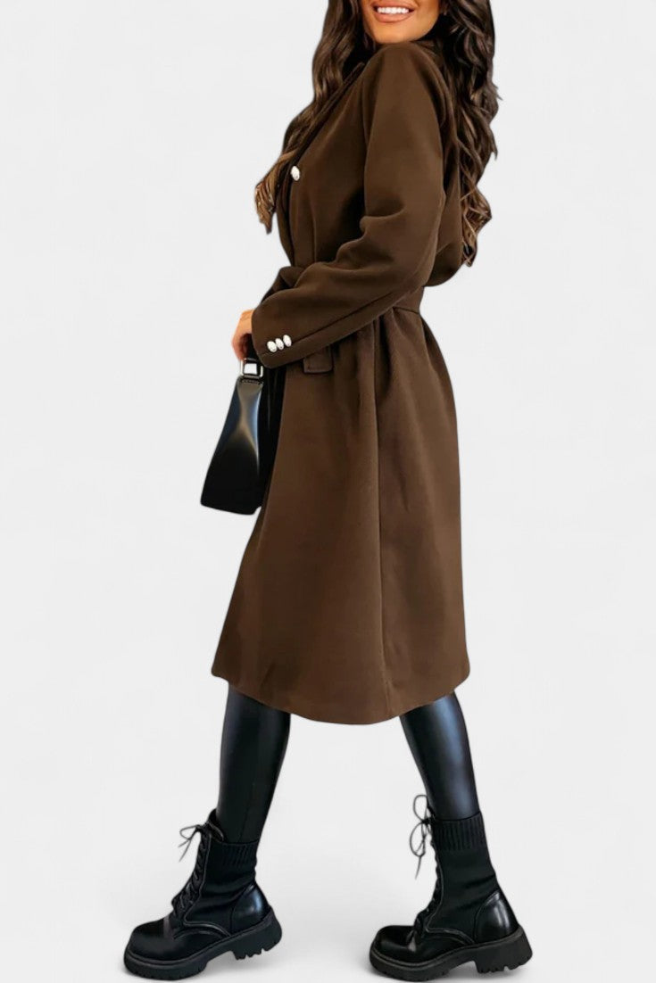 Simone | Double-Breasted Belted Coat