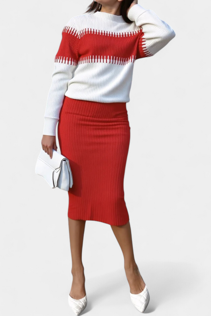 Yolanda | Color-Block Two-Piece Set