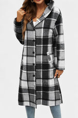 Odalys | Hooded Longline Check Coat