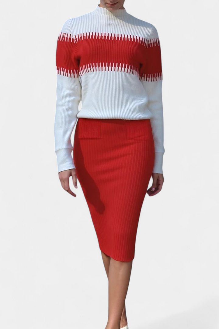 Yolanda | Color-Block Two-Piece Set