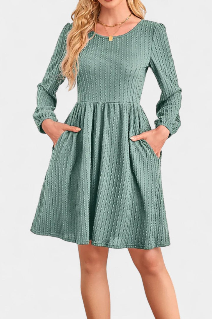 Elizabeth | Textured A-Line Dress