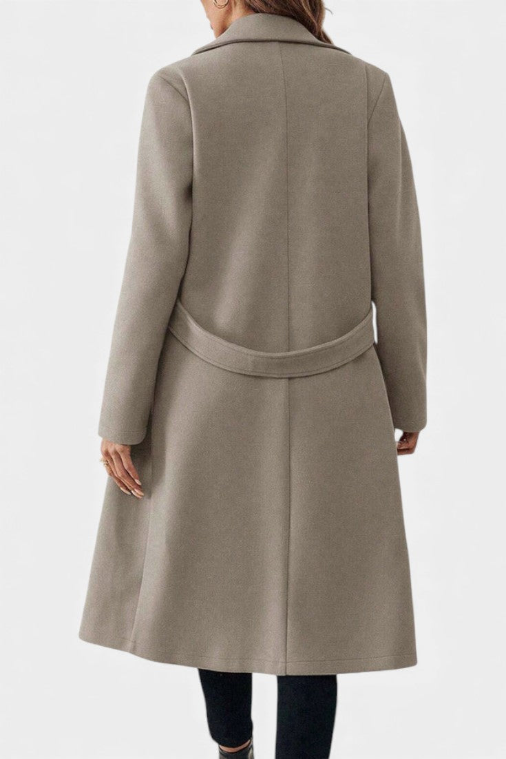 Verena | Classic Belted Long Overcoat