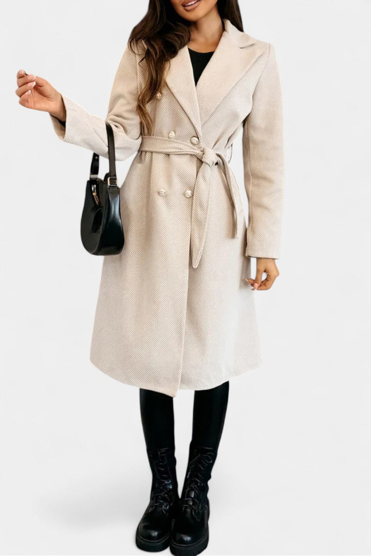 Simone | Double-Breasted Belted Coat
