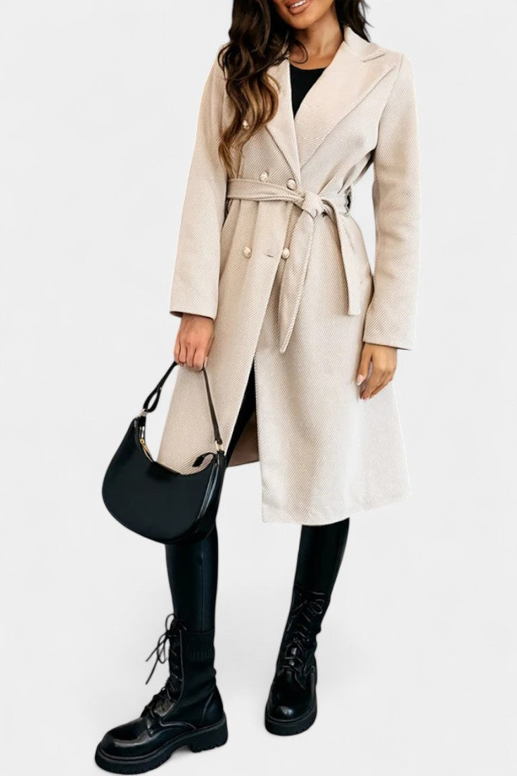 Julia | Belted Double-Breasted Coat