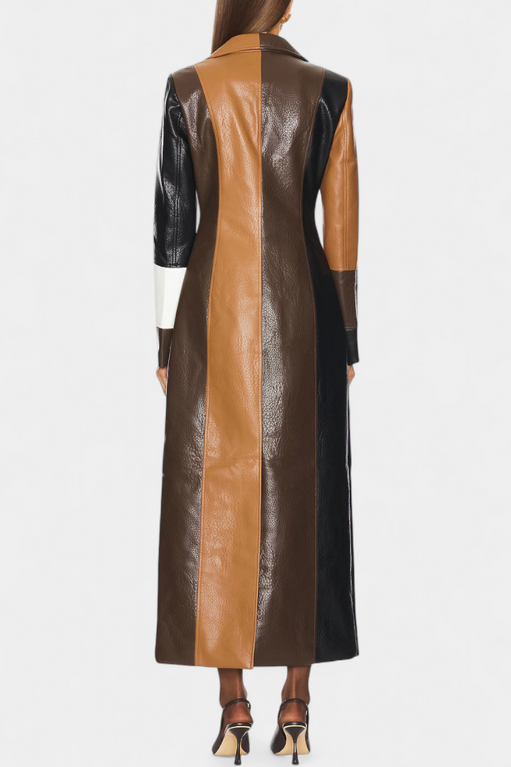 Evaline | Structured Patchwork Longline Coat