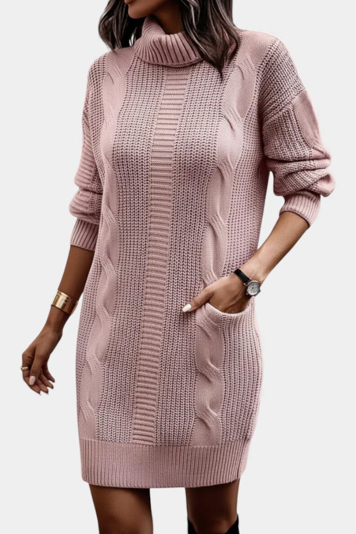 Sabella | Cozy Roll Neck Sweater Dress