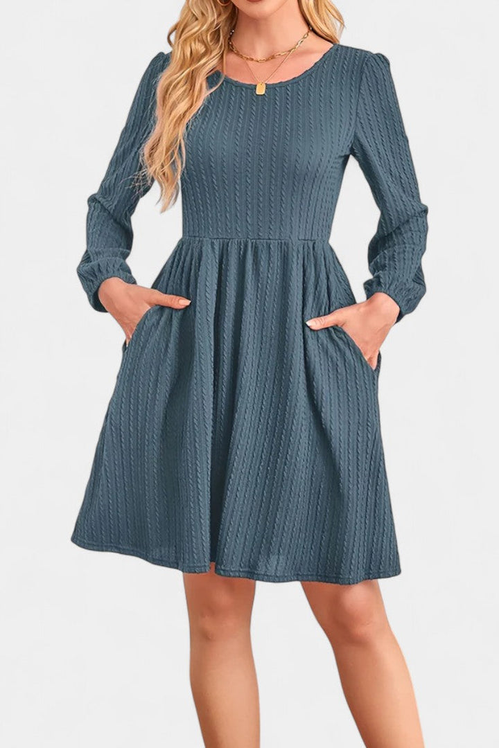 Elizabeth | Textured A-Line Dress
