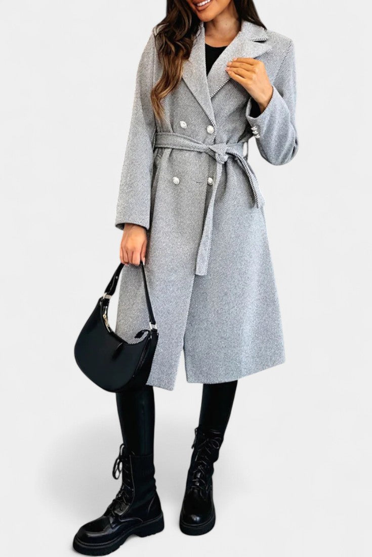 Julia | Belted Double-Breasted Coat