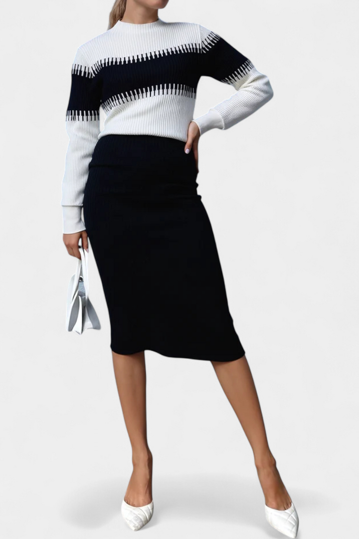 Yolanda | Color-Block Two-Piece Set