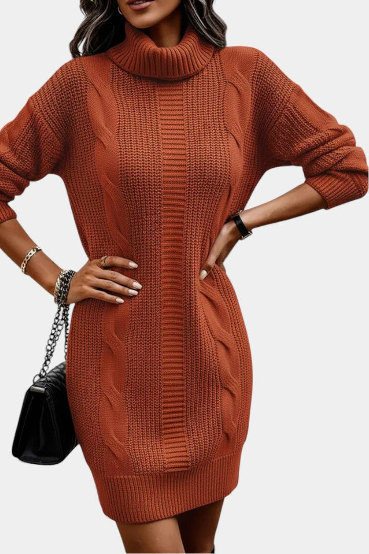 Sabella | Cozy Roll Neck Sweater Dress