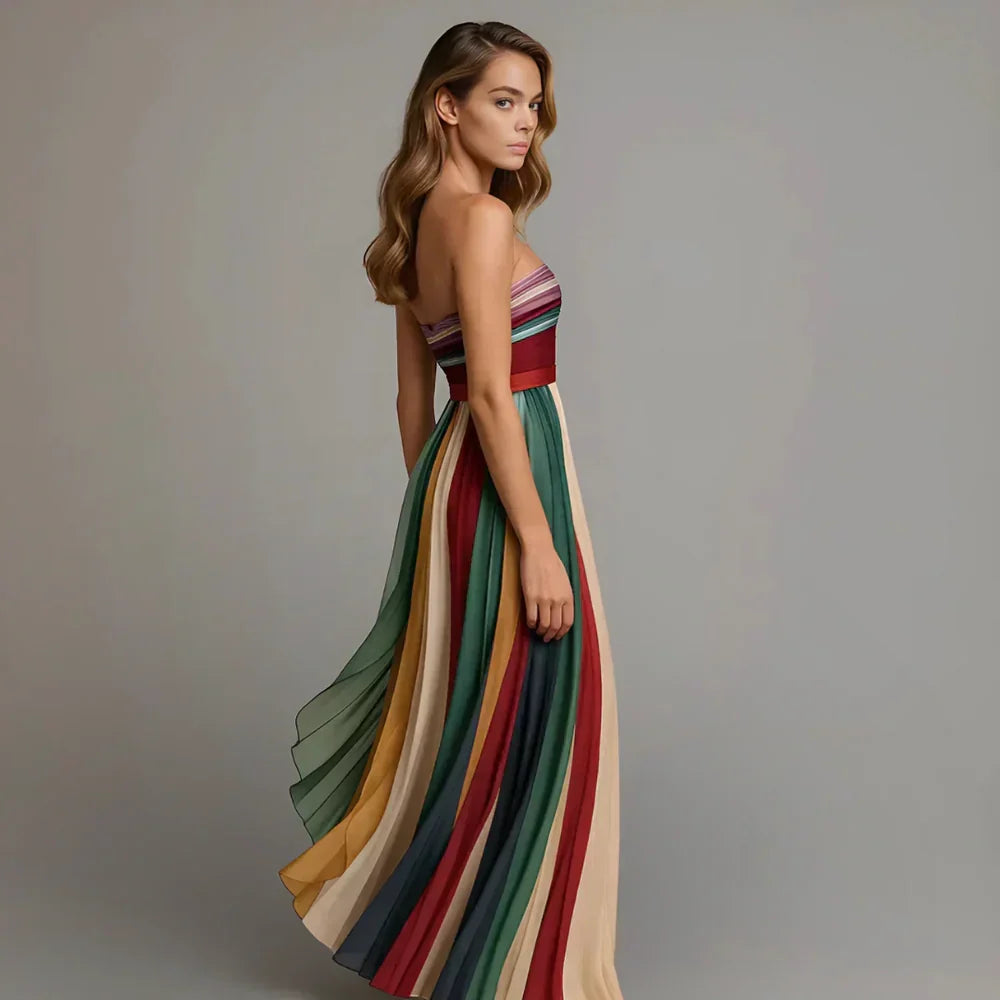 Ottilie | Flowing Striped Maxi Dress