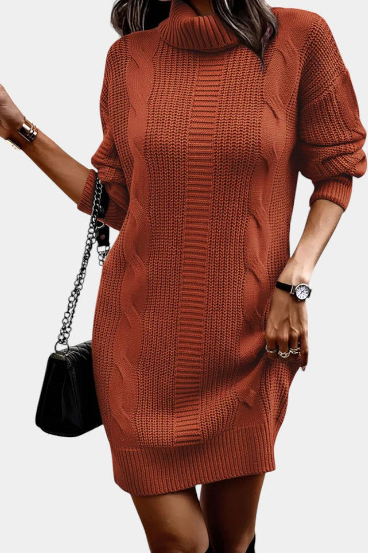 Sabella | Cozy Roll Neck Sweater Dress