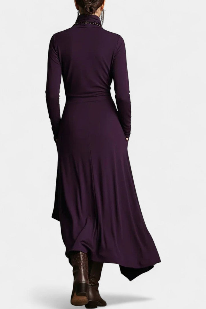 Genevieve | Draped Asymmetrical Maxi Dress