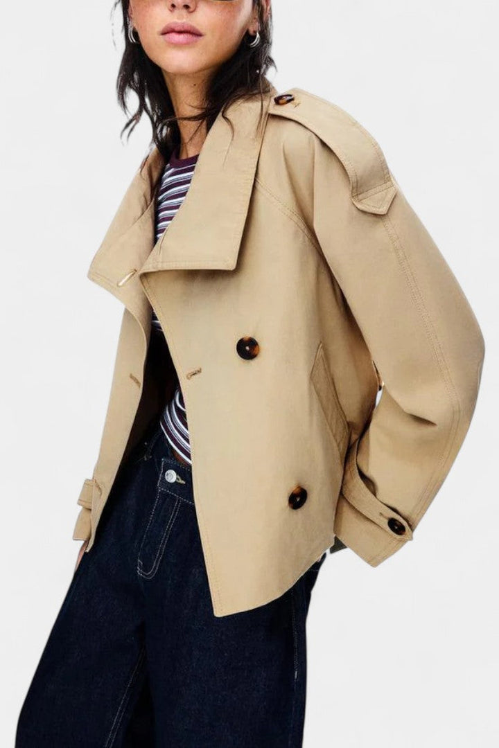 Louisa | High-Collar Belted Trench Coat