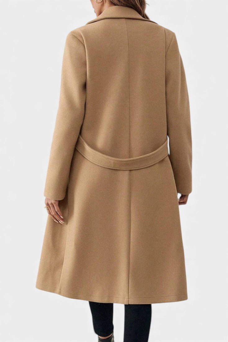 Verena | Classic Belted Long Overcoat