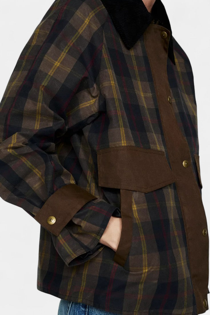 Lydia | Checkered Country Jacket with Contrast Collar