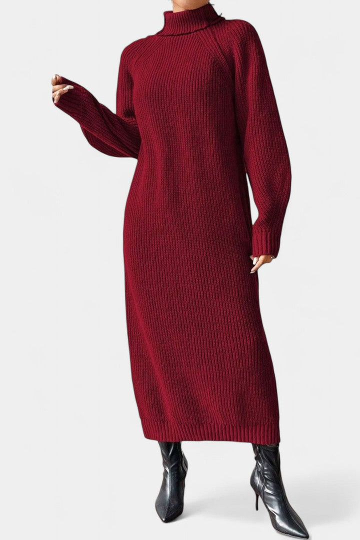 Helene | Cozy Turtleneck Midi Dress