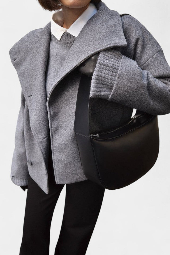 Lillian | Draped Collar Short Coat