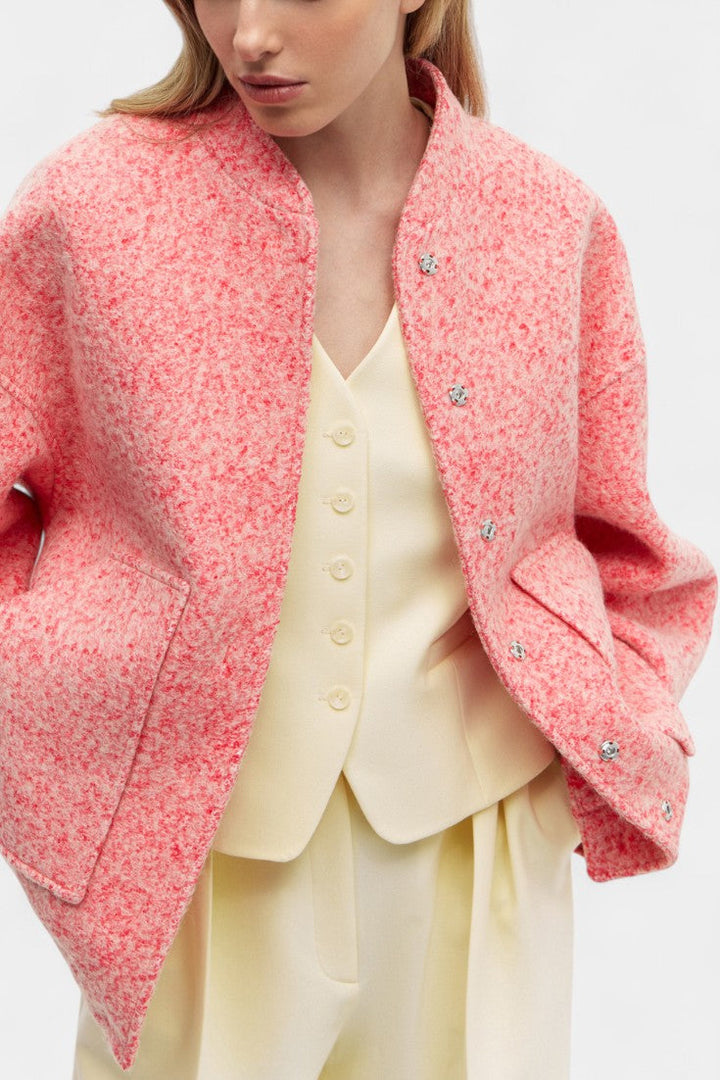 Adele | Soft Textured Bomber Jacket