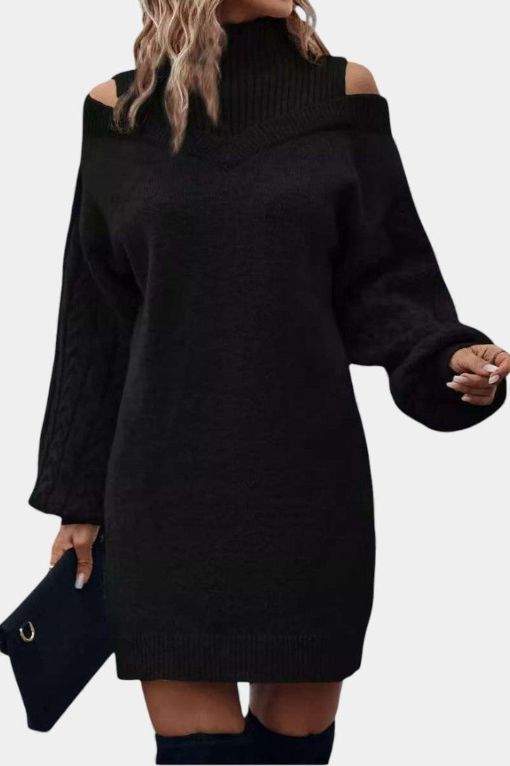 Aubrey | Cold-Shoulder Sweater Dress