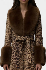 Odalys | Belted Leopard-Print Statement Coat
