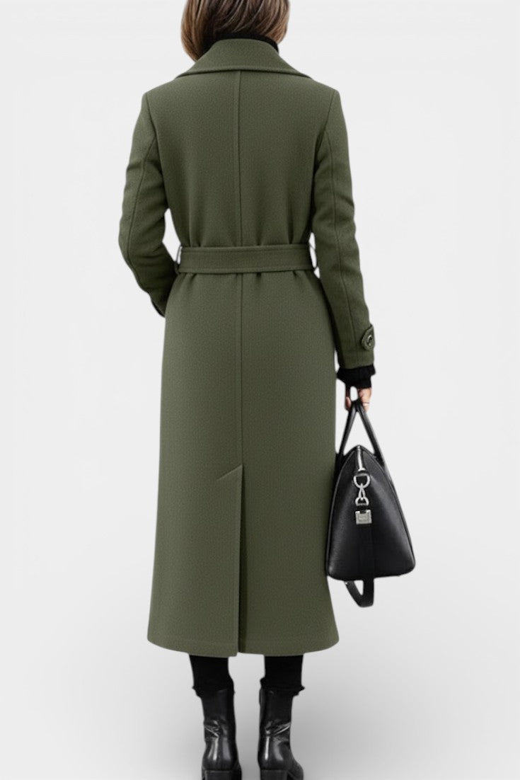 Claudette | Double-Breasted Tailored Long Coat