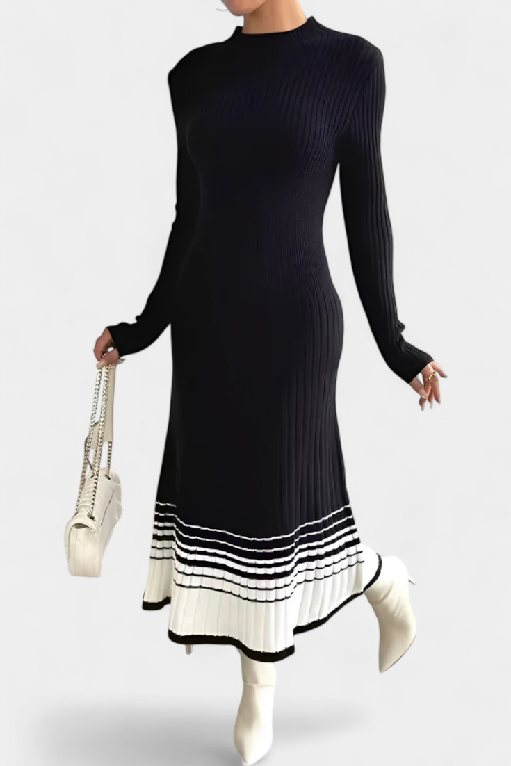 Giselle | Elegant Ribbed Midi Dress