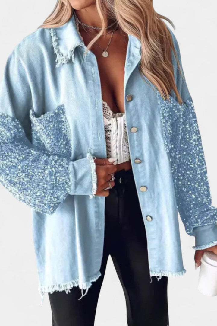 Coralee | Oversized Frayed-Hem Shacket