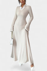 Roselle | Two-Tone Collared Maxi Dress