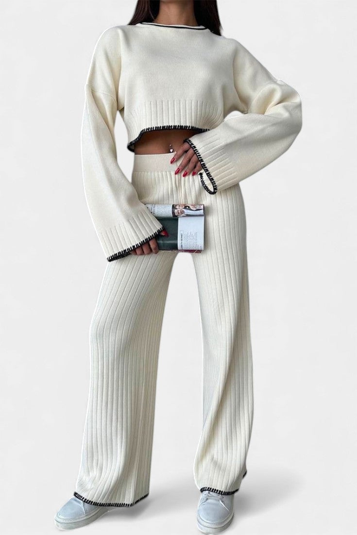 Cecile | Ribbed Lounge Two-Piece Set