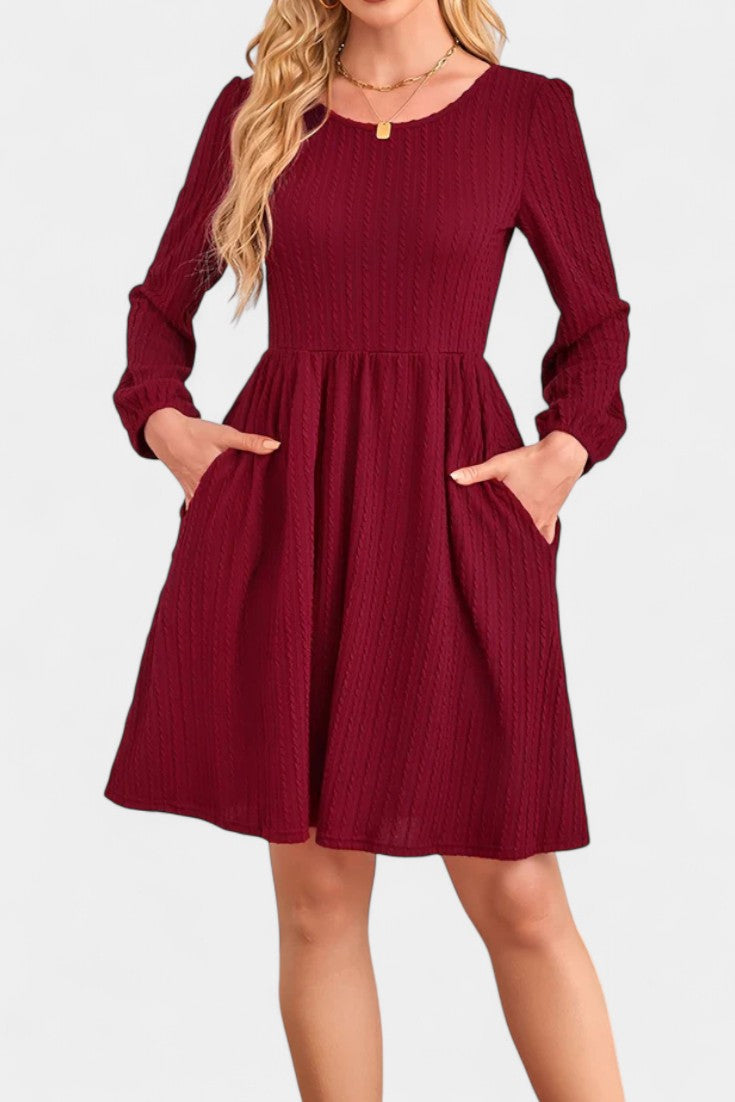 Elizabeth | Textured A-Line Dress