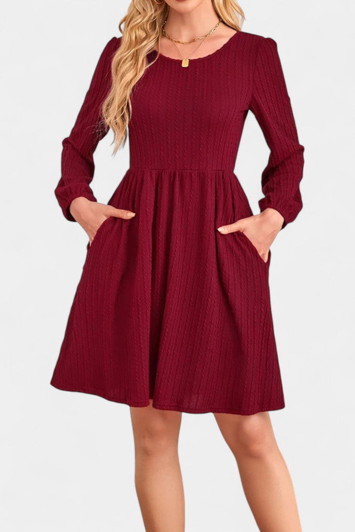 Elizabeth | Textured A-Line Dress